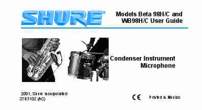 Shure Microphone 98HCWB98HC-page_pdf